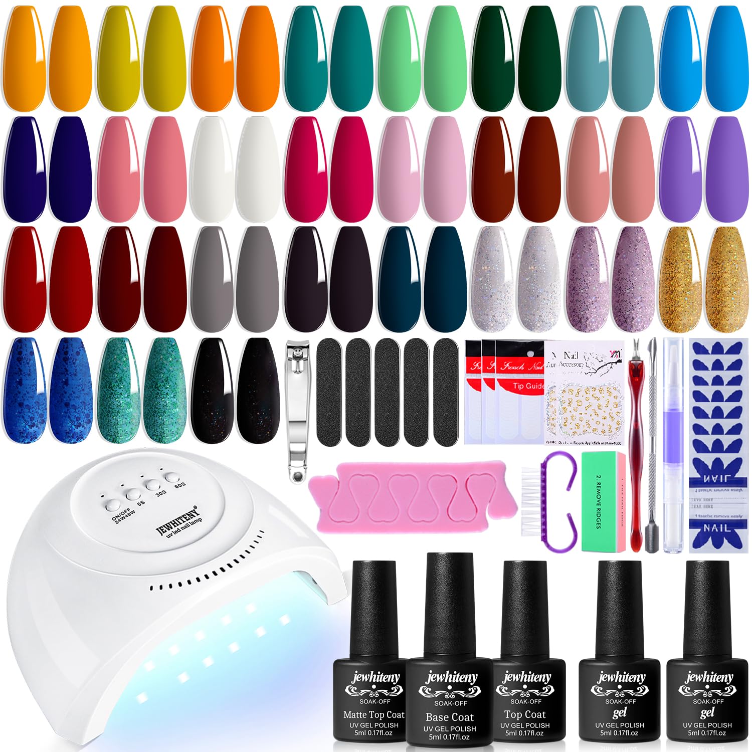 JEWHITENY kit UV-LED, secado rápido para uñas en casa.