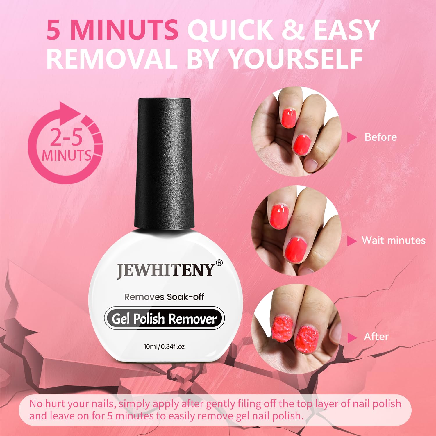 JEWHITENY Lijado suave para uñas limpias y pulidas