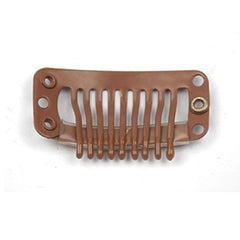 Clip JFFX color marrón claro para una fijación discreta y natural.