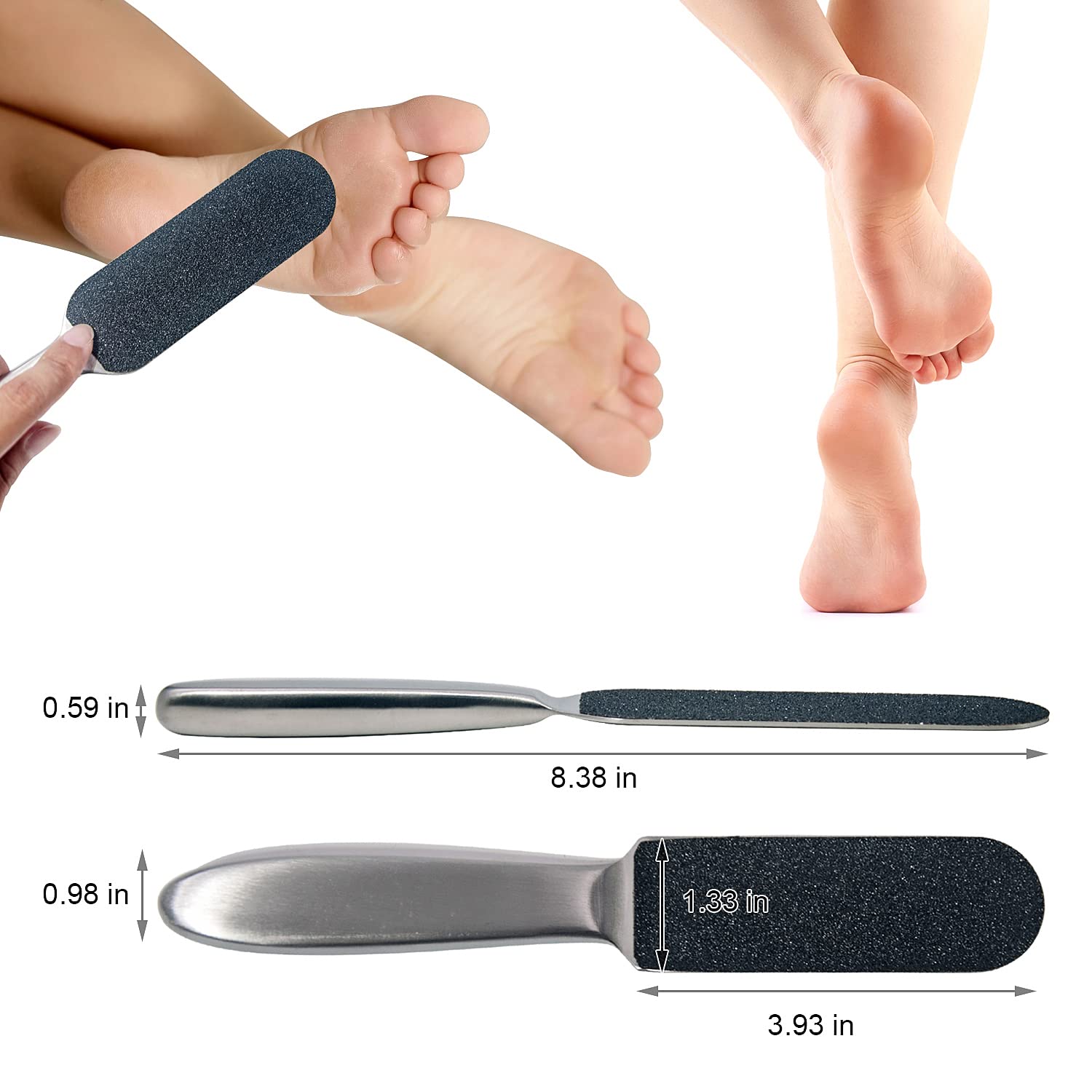 JHFGJGH coarse and fine pads setup enables quick removal of rough skin and smoothing