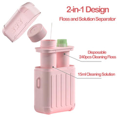 JHKED 2-in-1 ear piercing kit combines floss and solution for quick cleaning.