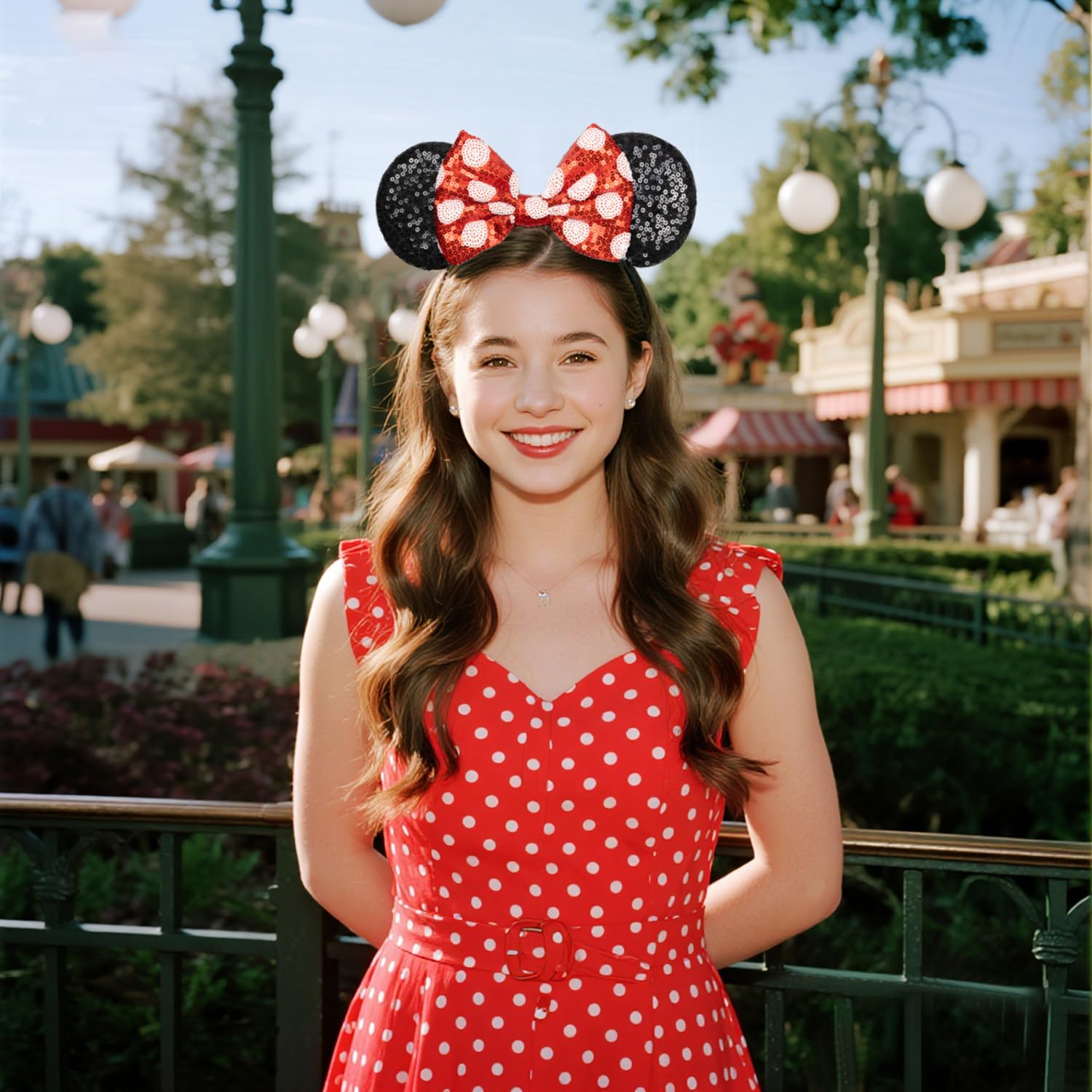 JIAHANG princess crown mouse ear headband enhances outfits