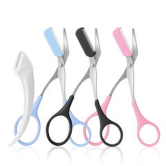JIAKAI eyebrow scissors with comb in black for precise brow shaping