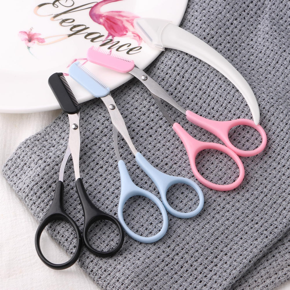JIAKAI non-slip grip on eyebrow scissors for secure handling