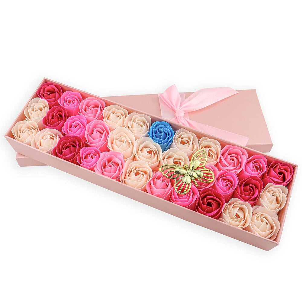 JIALEEY caja regalo con rosas de jabón perfumado, ideal para regalo y ambiente elegante.