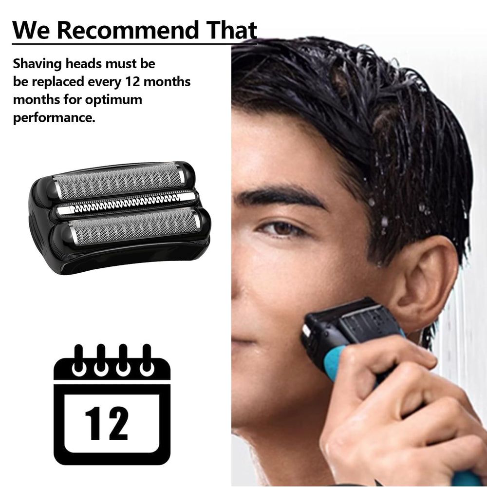 JIANCENGYU compatible 21B head for Braun Series 3, for versatile use.