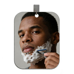 JIANGLAN fogless shower mirror 7x5 inch for clear reflection during shaving.