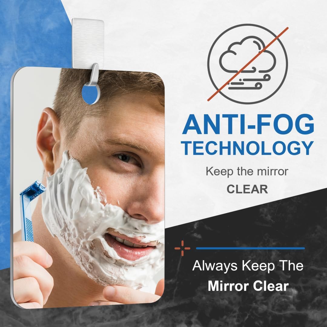 JIANGLAN fogless mirror with hook for simple installation.