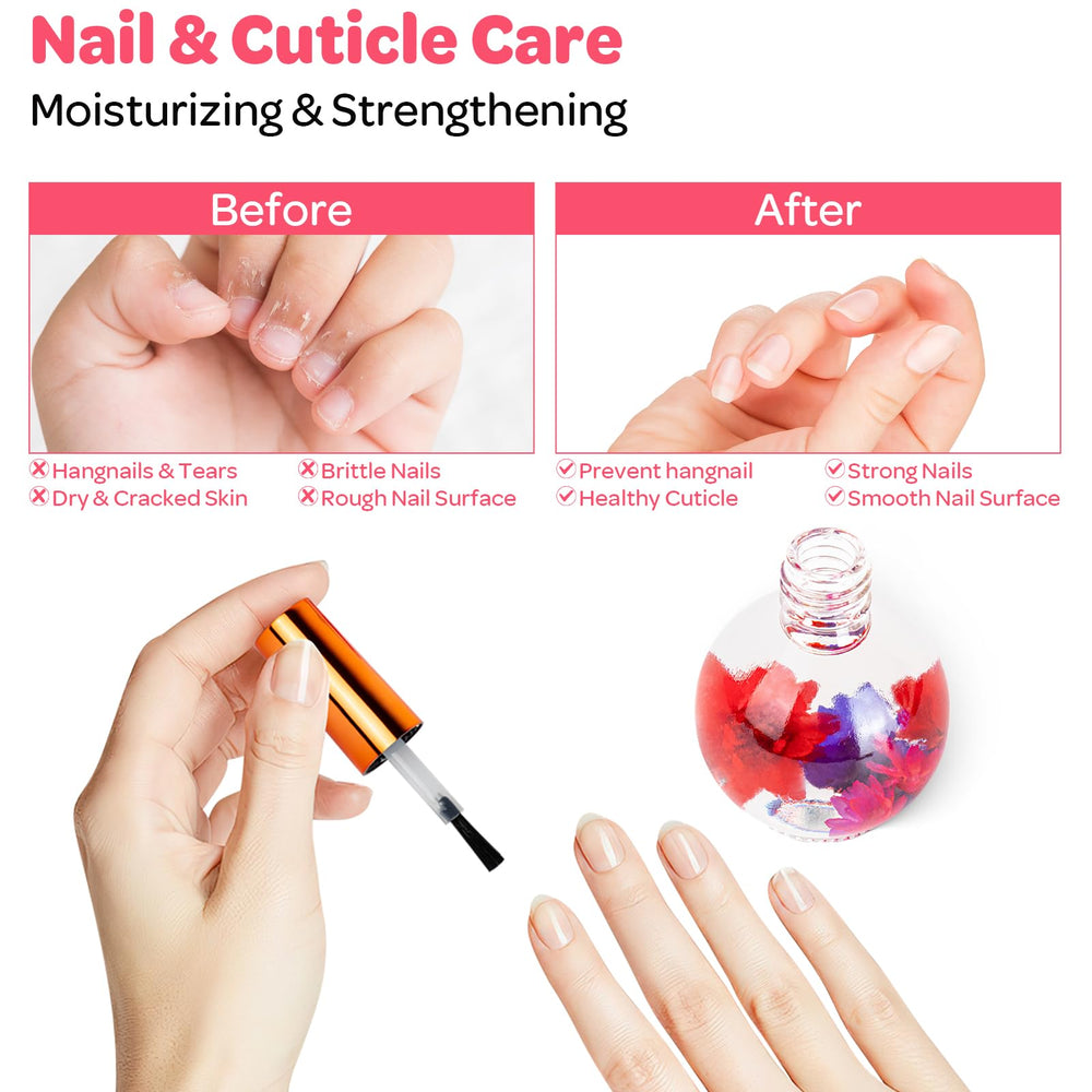 JIASHENG Cuticle Oil real flowers infusion enhances fragrance and sensory ritual.