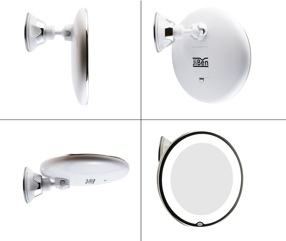 JiBen mirror with 360-degree rotating arm for versatile positioning.