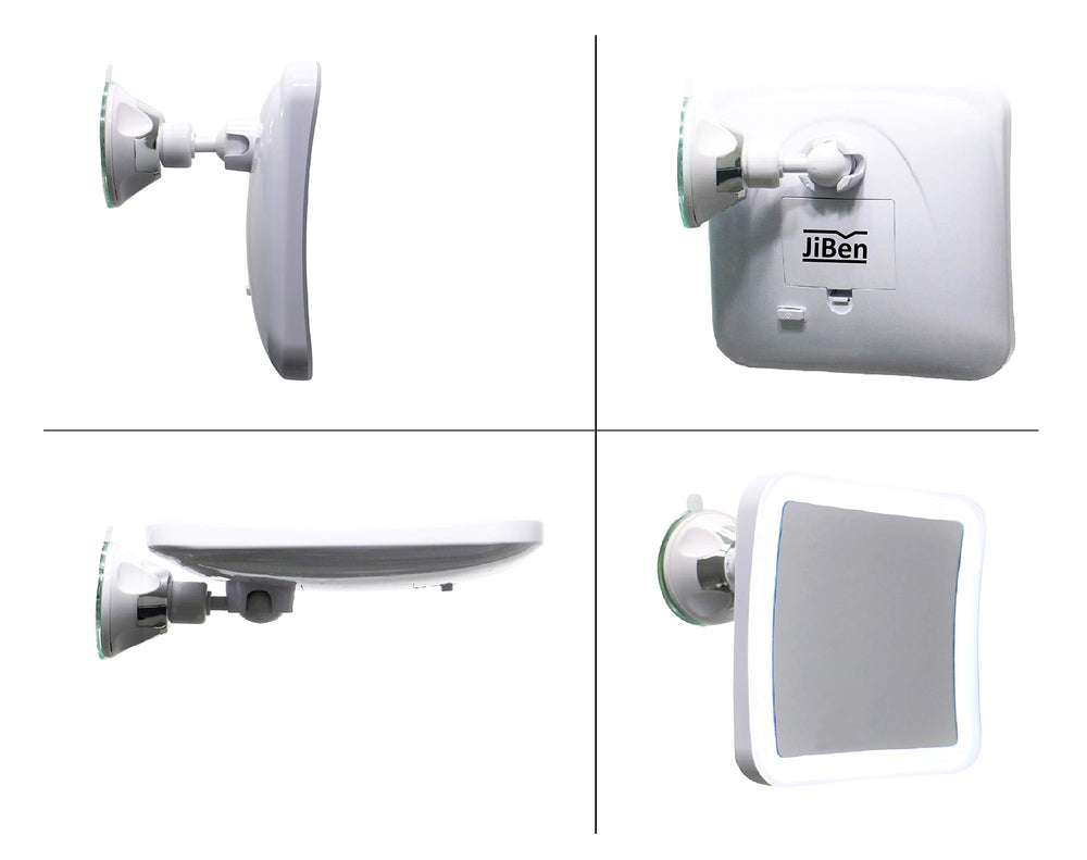 JiBen mirror arm-rotation demonstrates flexible positioning for grooming and detailed brow work.