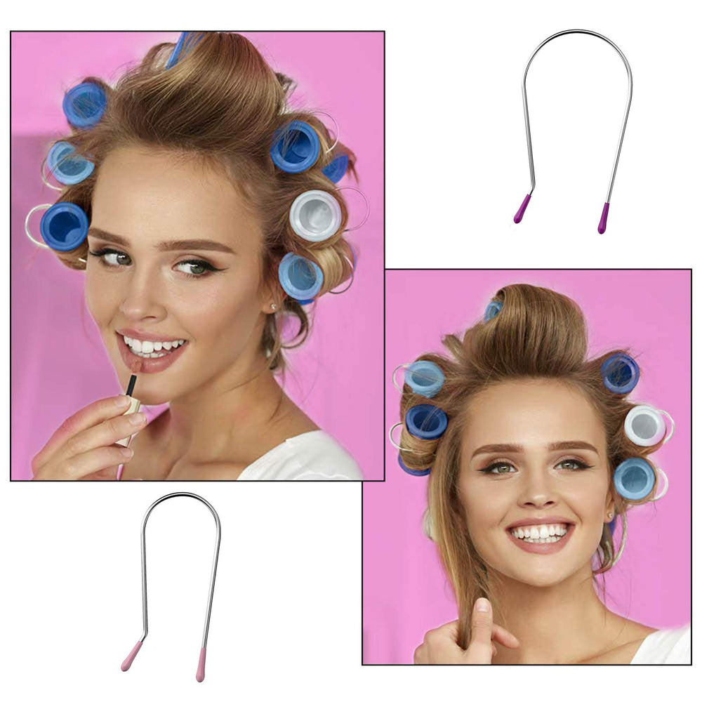 Jicoyin curler clips flexible J-shape design securing without creasing