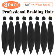 JIEANYAN eight packs 1B braiding hair, ideal for full twists
