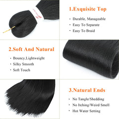 JIEANYAN yaki texture braiding hair, soft touch for lightweight styles