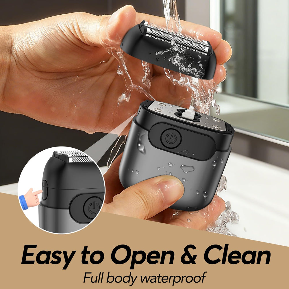 JIJ compact travel lock keeps the shaver secure in luggage