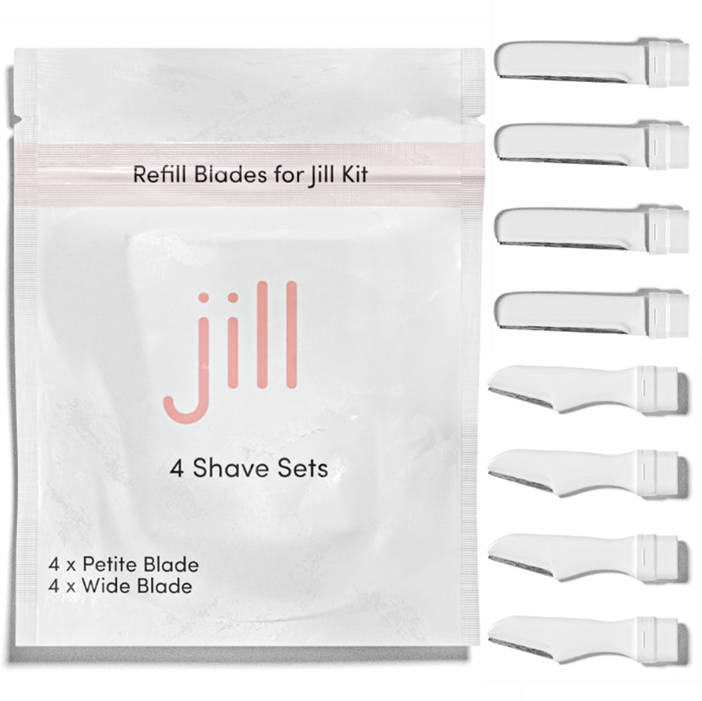 Jill Dermaplane refill blades pack for gentle exfoliation and peach fuzz removal.
