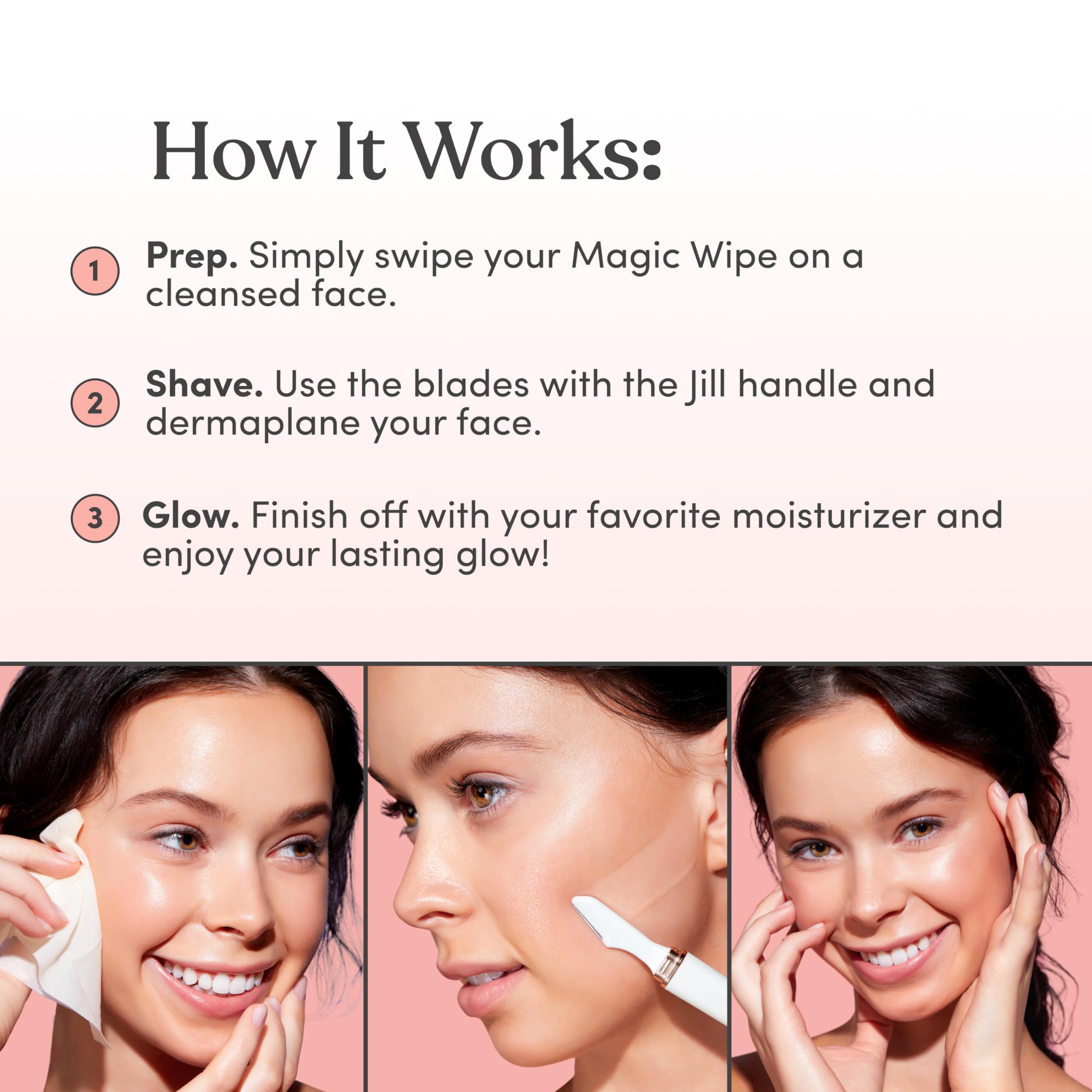 Jill Magic Wipes vegan oils blend nourishes skin before shaving.