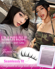 JIMIRE lash bond seal included for long-lasting hold.