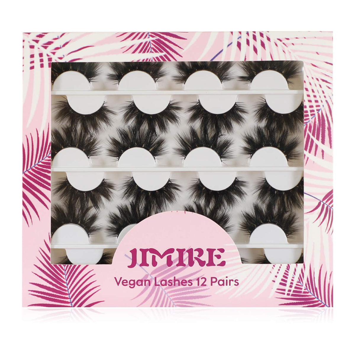 JIMIRE 12-pair lashes pack for bold evening looks