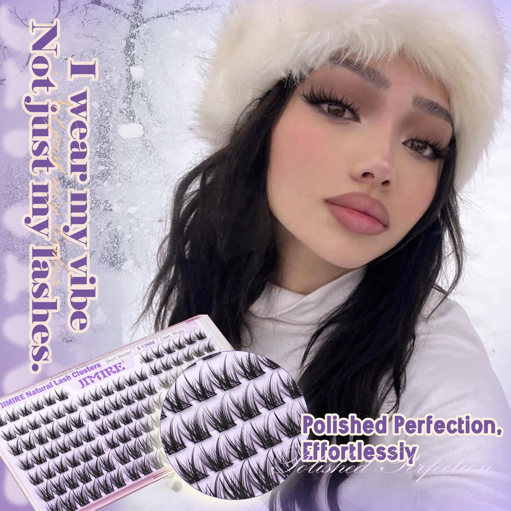 JIMIRE 120pcs lash clusters in 8-12mm provide versatile daily options