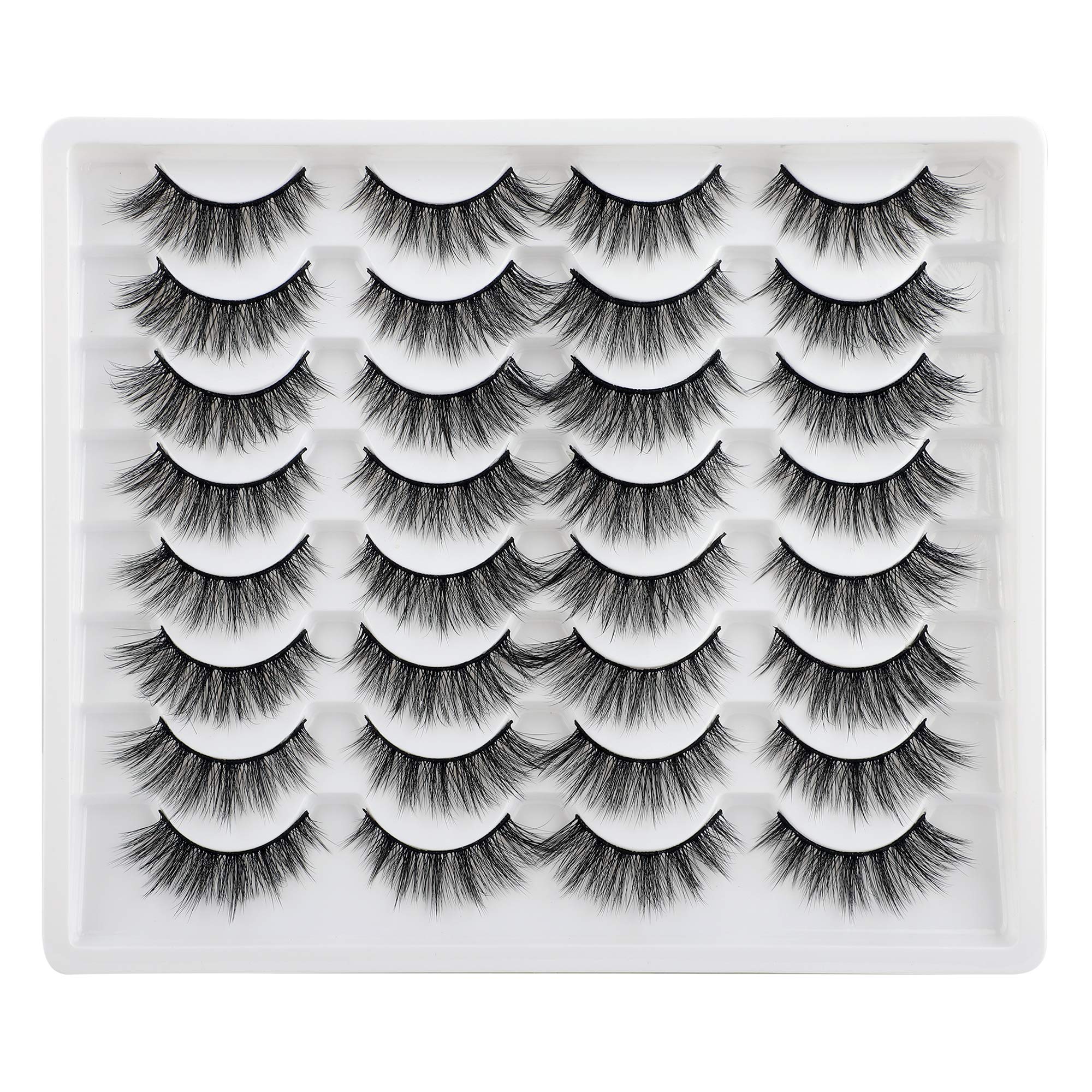 JIMIRE cat eye lashes close-up showing fluffy 3D volume for a natural look.