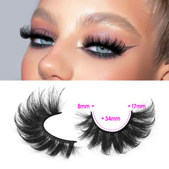 JIMIRE 18mm d-curl lashes closeup shows dramatic length and curl