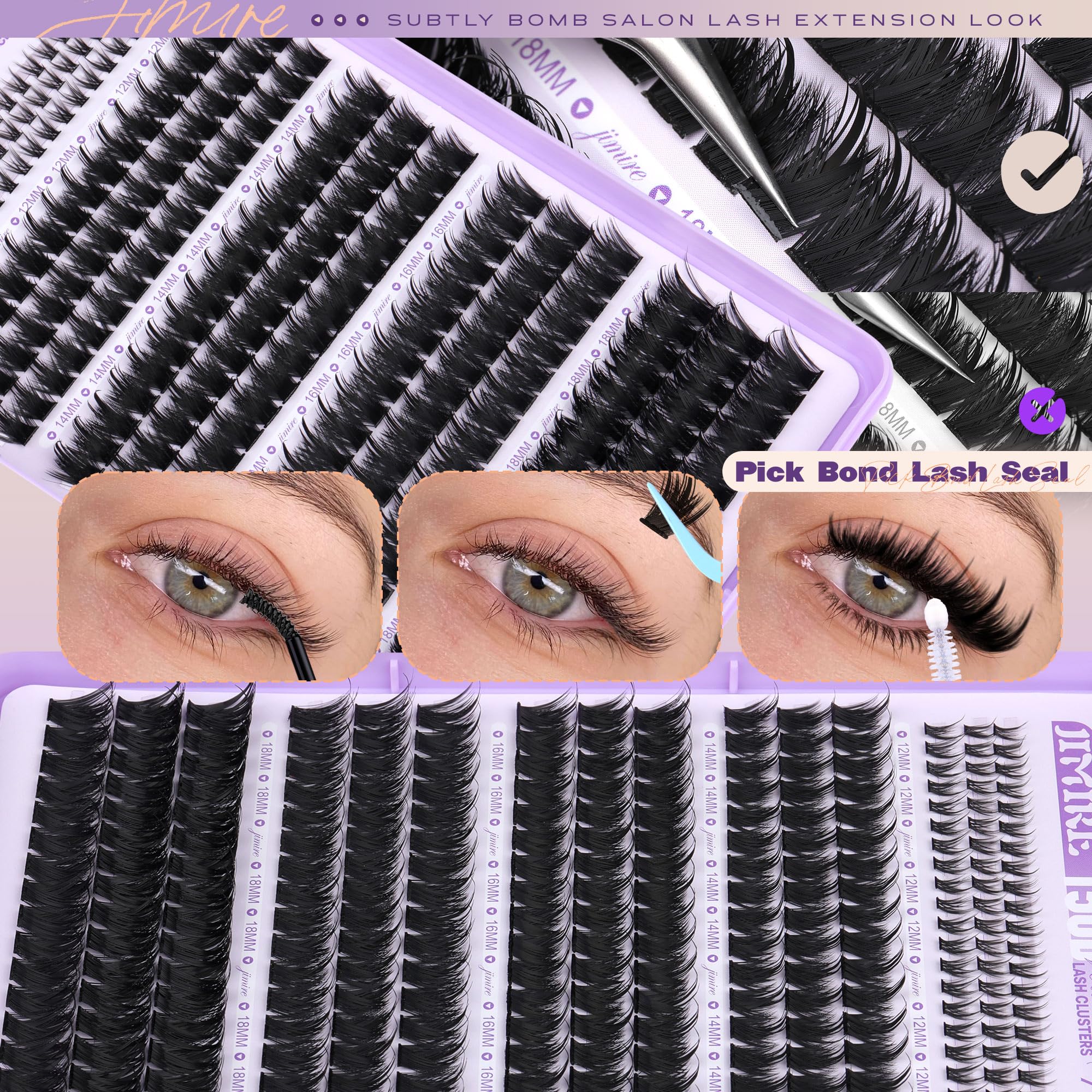 JIMIRE long spikes up to 18mm for striking, cosplay-ready eyes.