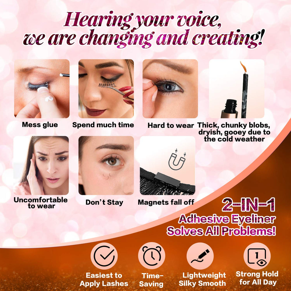 Beginner-friendly lash application using JIMIRE 2-in-1 Eyeliner.