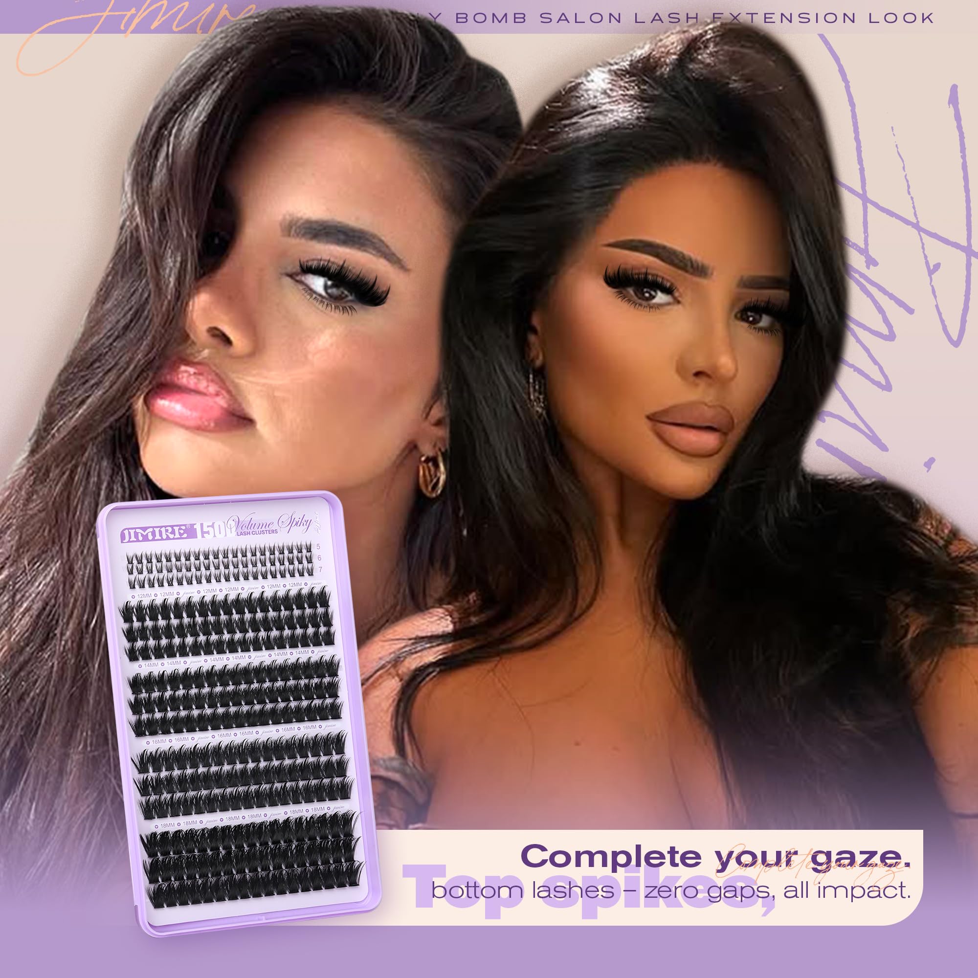 JIMIRE 264Pcs mega-volume set for dense, layered lashes.