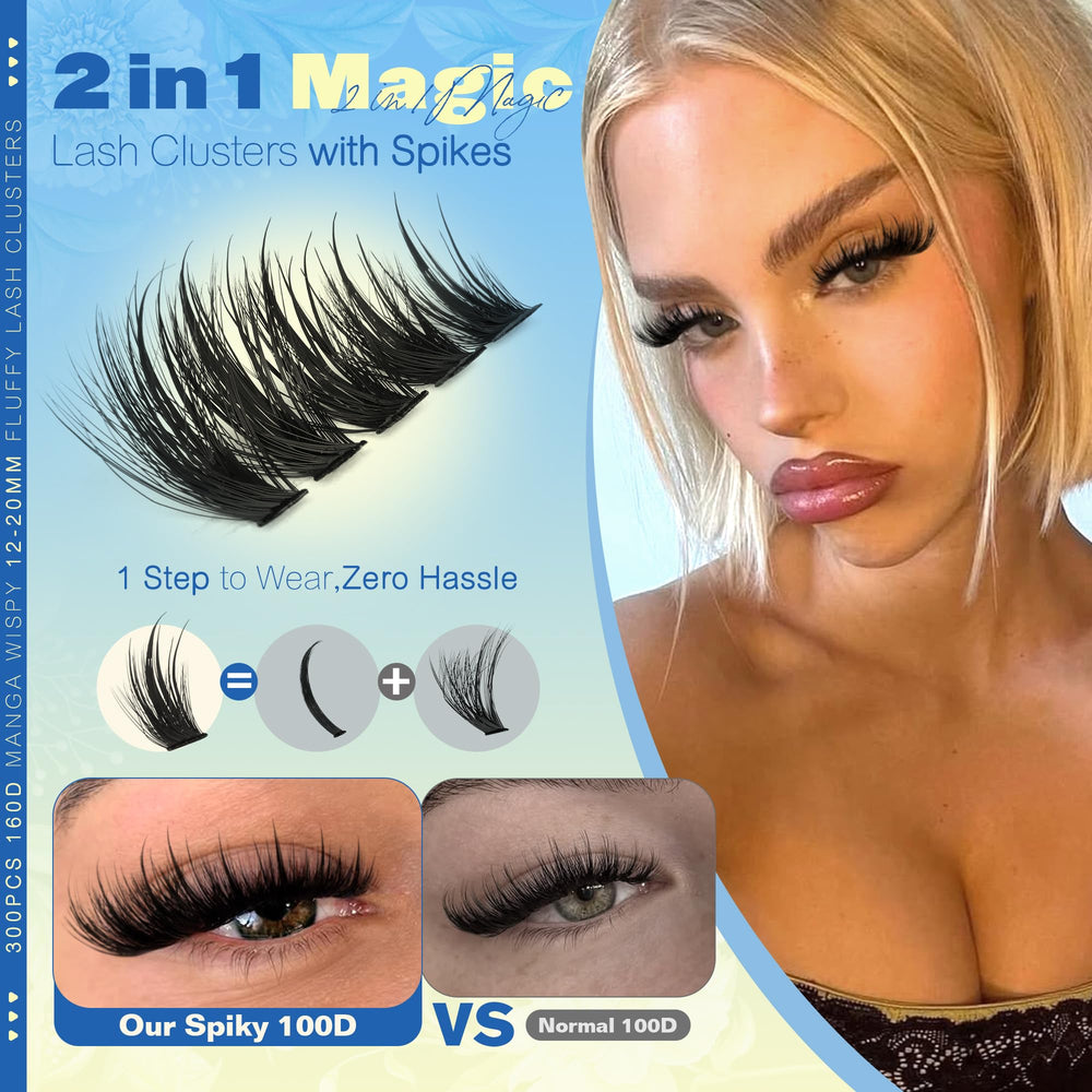 JIMIRE 3D fiber lash clusters deliver soft, fluffy texture.