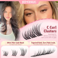 JIMIRE 8-12mm lashes for compact eyes, giving natural lift without heaviness