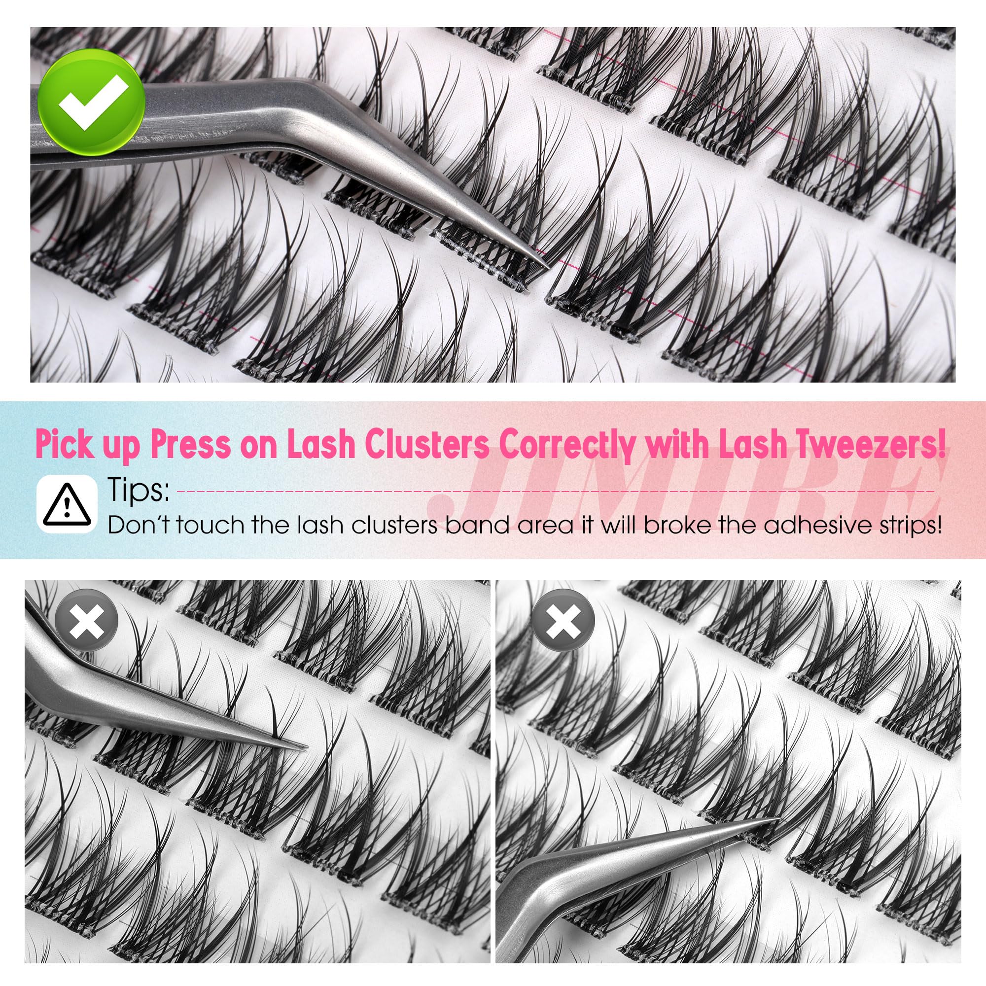JIMIRE lightweight lashes offer all-day comfort during wear.