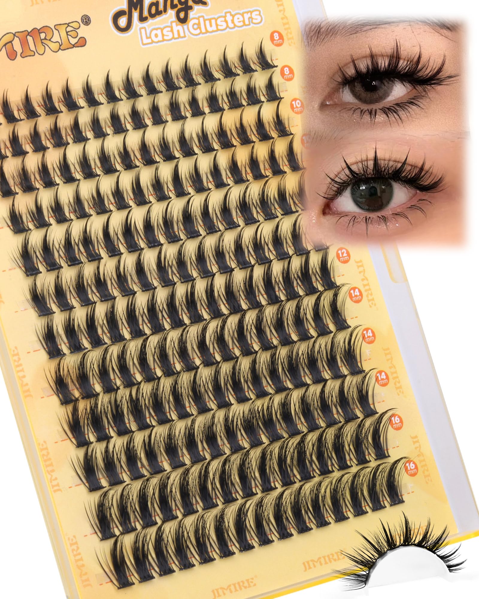 JIMIRE cosplay-ready lashes help express a bold anime look.