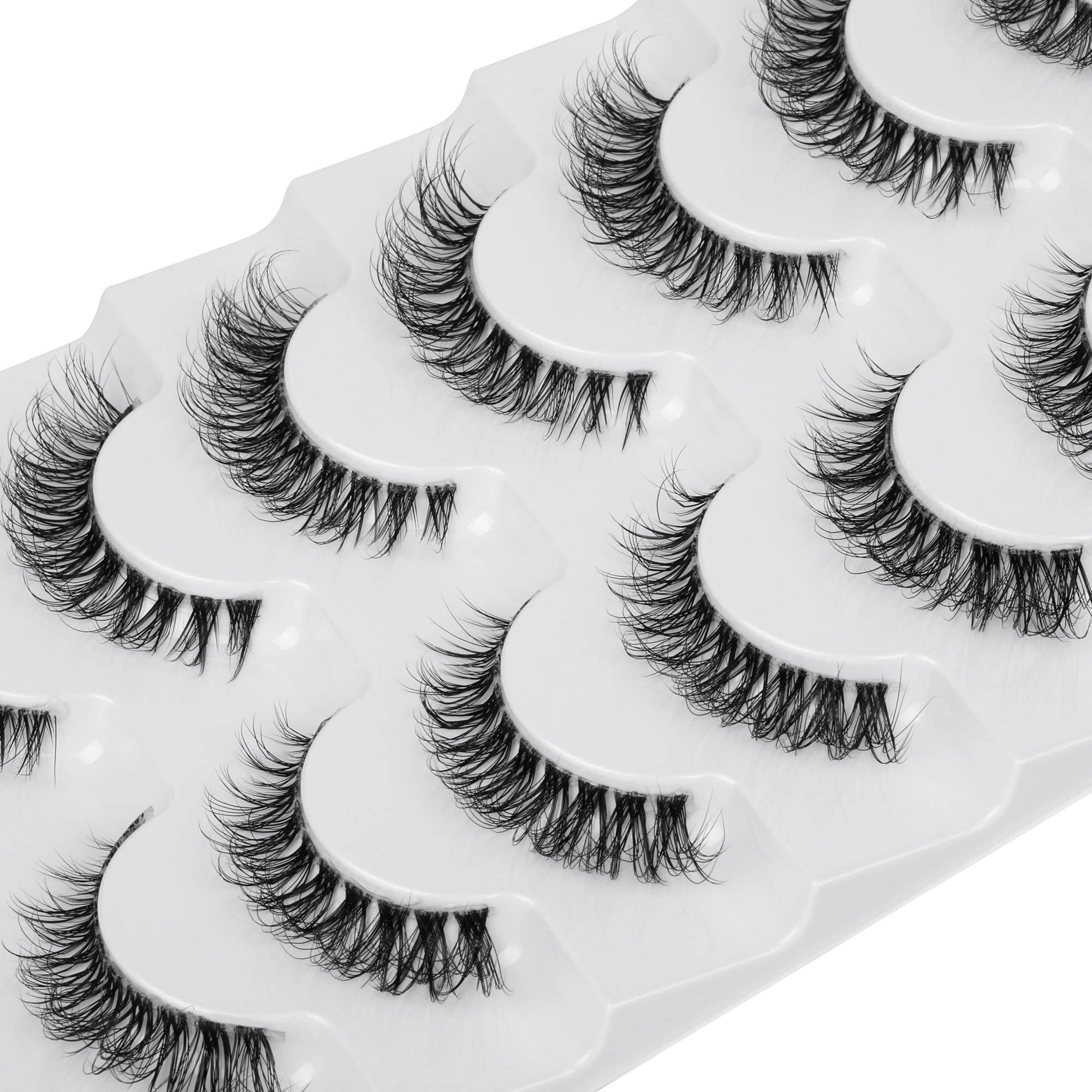 JIMIRE demi-wispies with clear band for natural fluffy finish on daily wear
