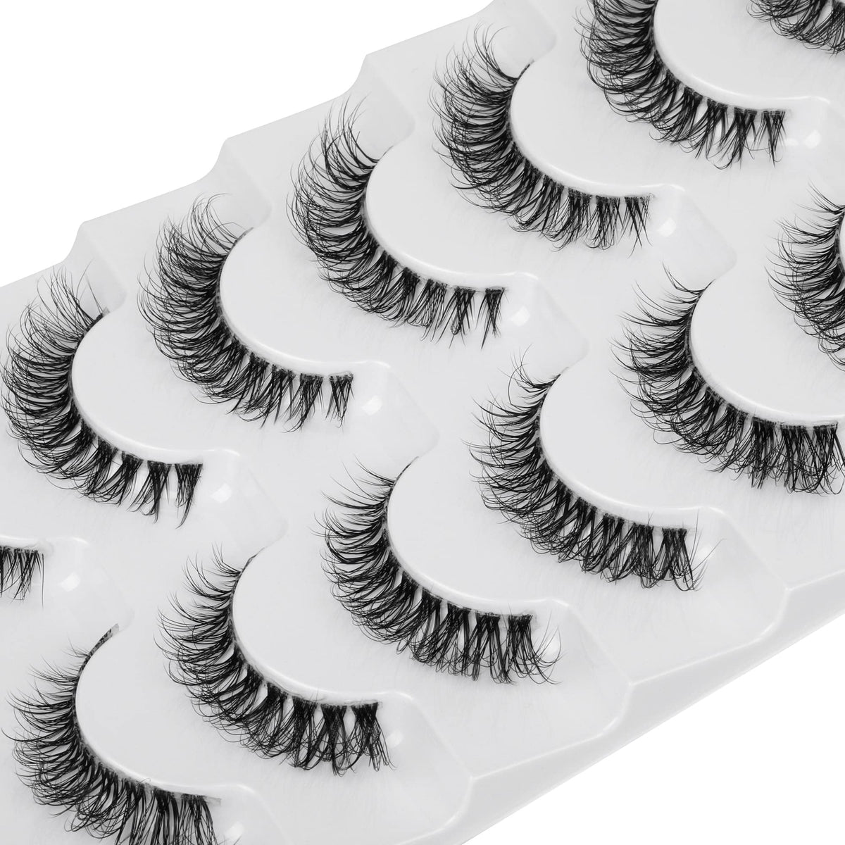 JIMIRE demi-wispies with clear band for natural fluffy finish on daily wear