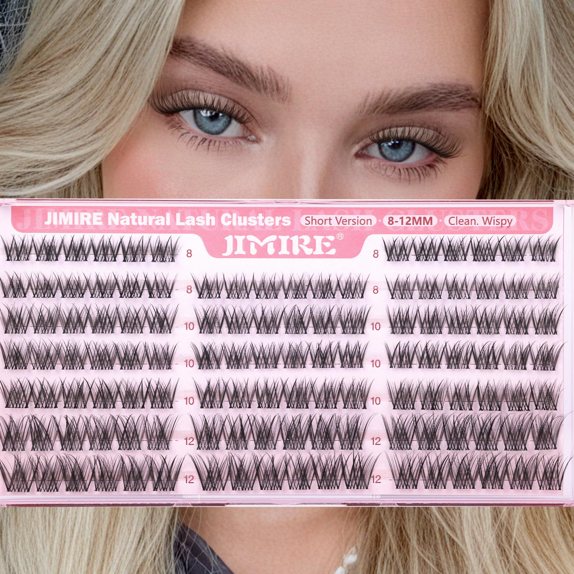 JIMIRE DIY lash extensions kit with 120 pieces for easy at-home glam