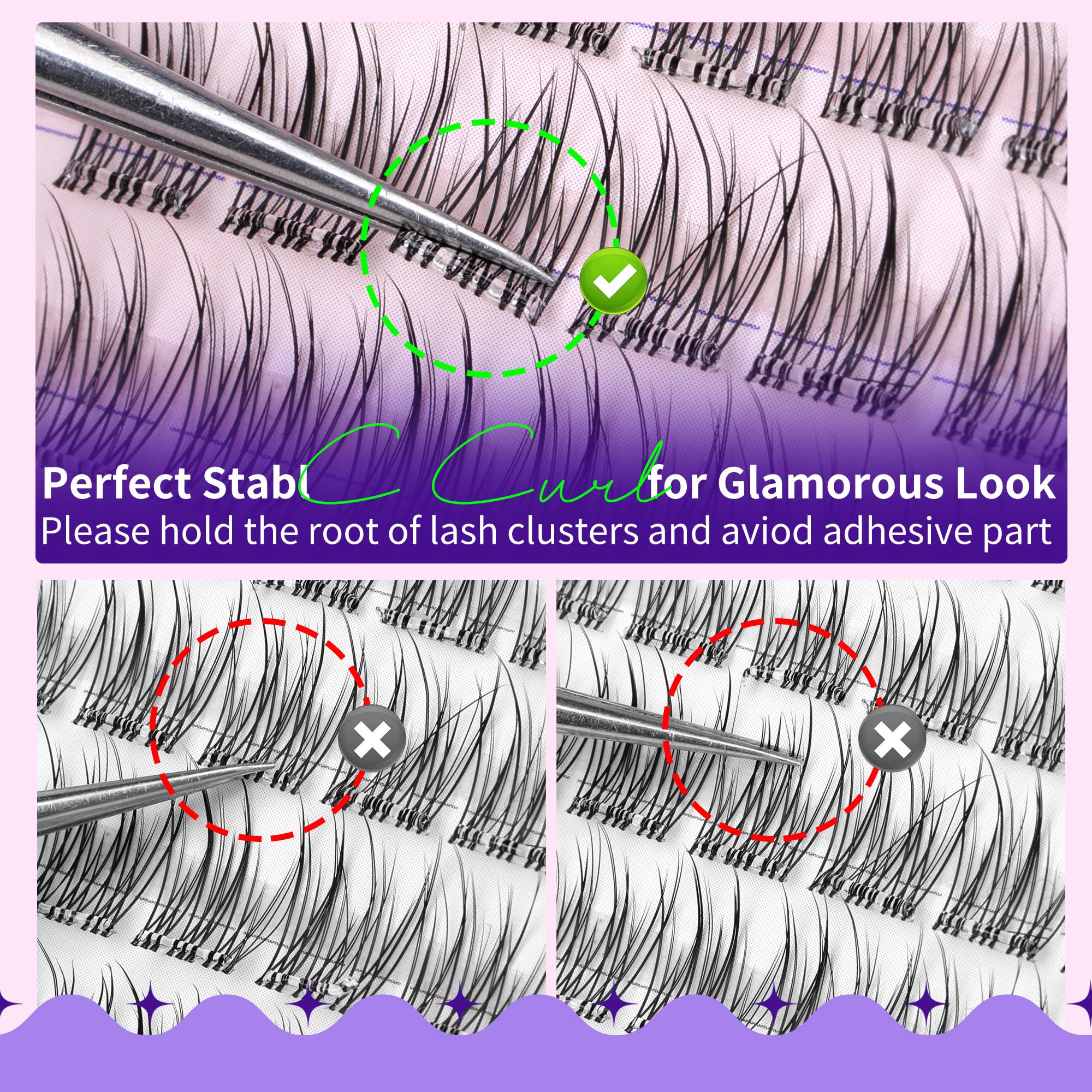 JIMIRE easy-apply steps lashes for fast, precise placement