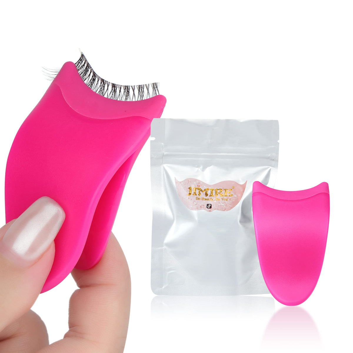 JIMIRE false eyelash applicator tool for quick, one-step wear.
