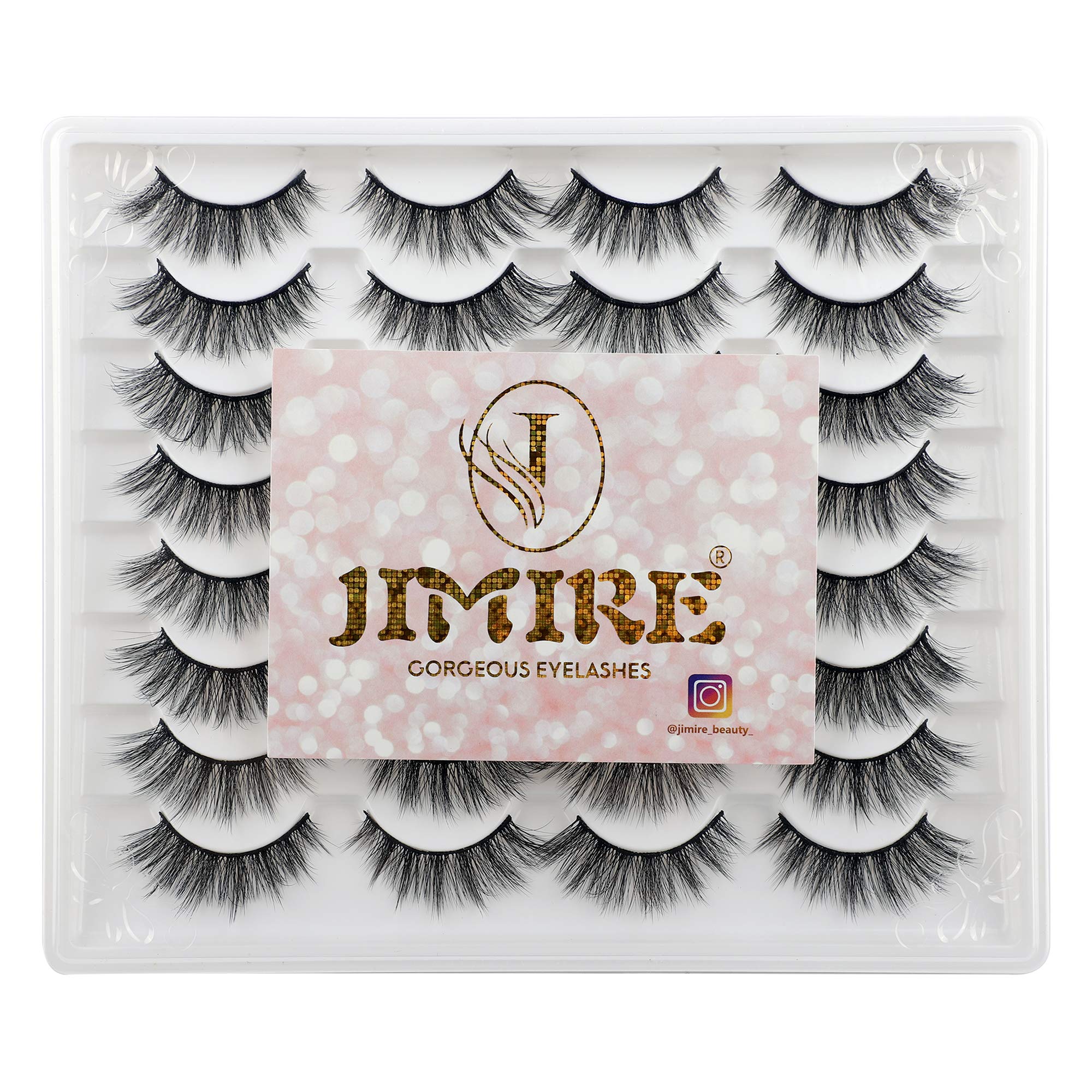 JIMIRE flexible thin-band lashes being applied for comfortable wear.
