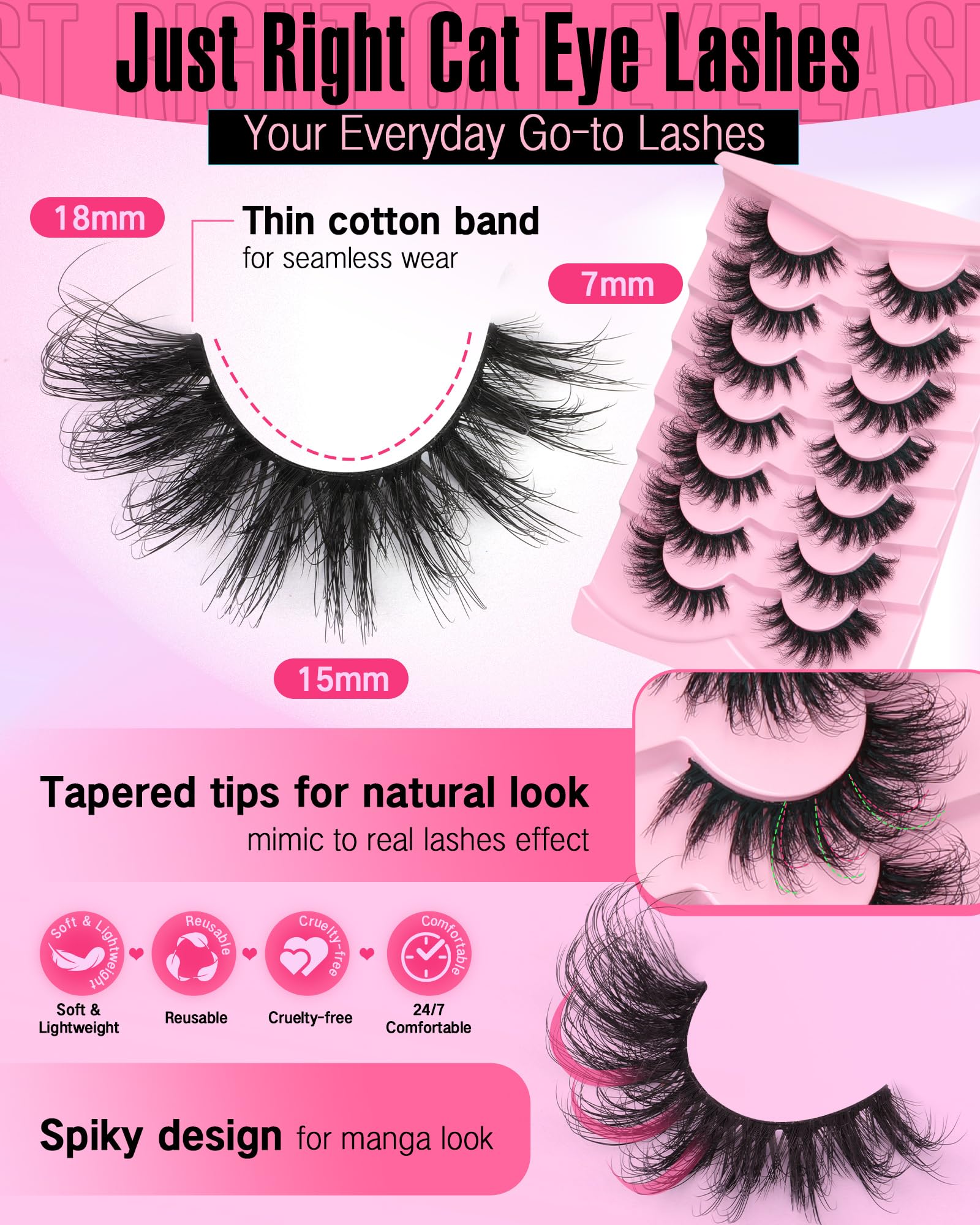 JIMIRE handmade craftsmanship ensures delicate lash shaping and comfortable wear