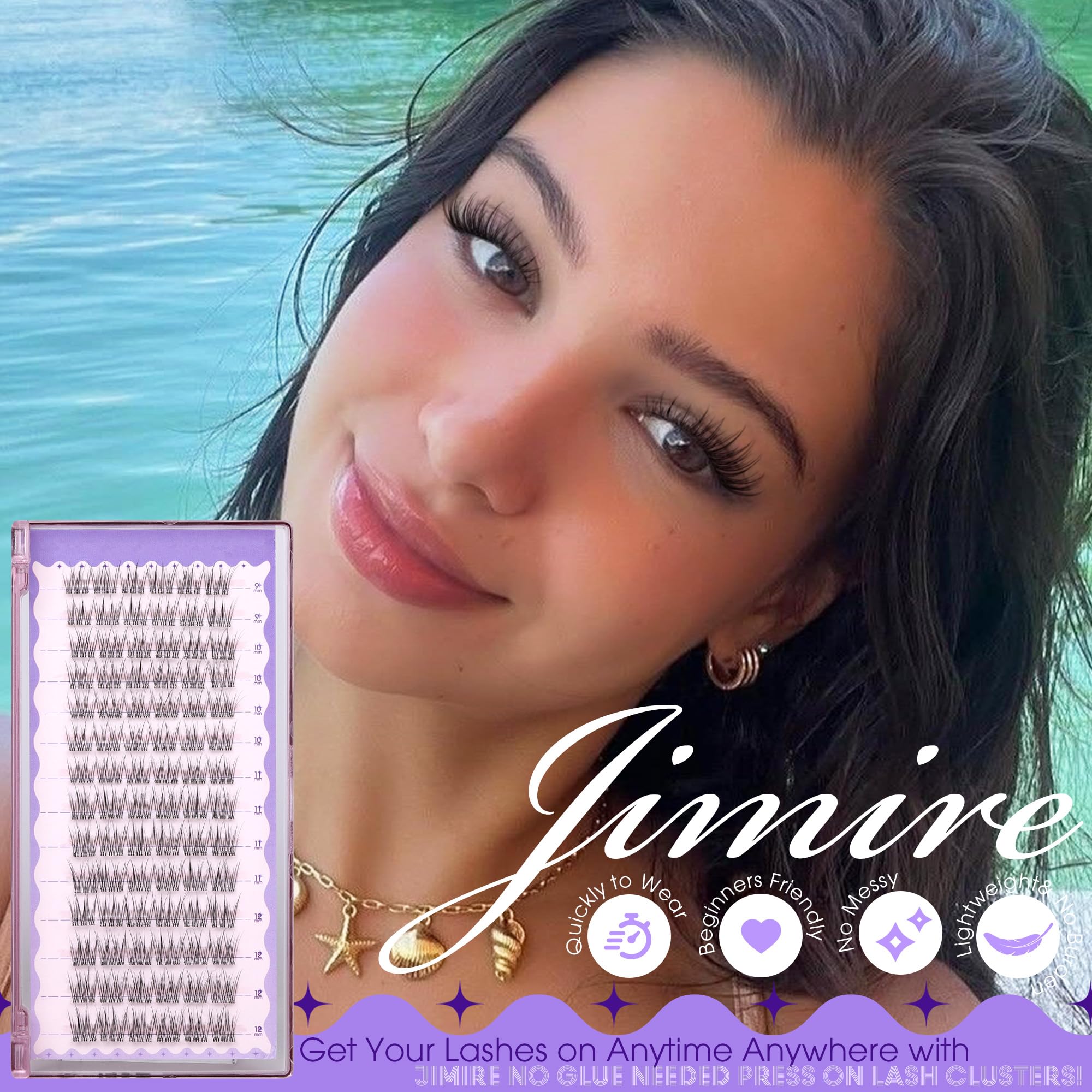 JIMIRE invisible-band lashes blend seamlessly with your lash line