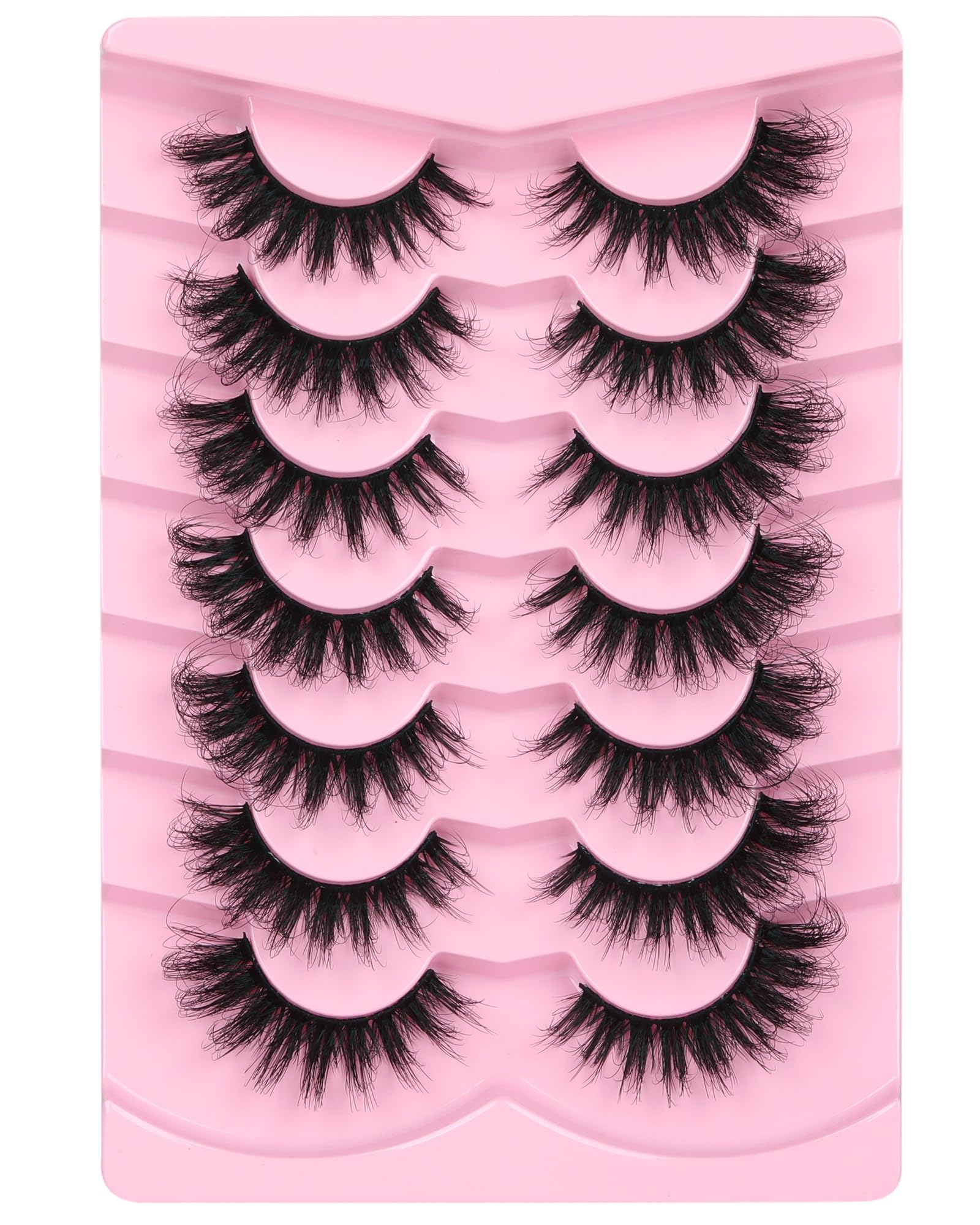 JIMIRE long wispy cat-eye lashes enhance eye shape with natural drama