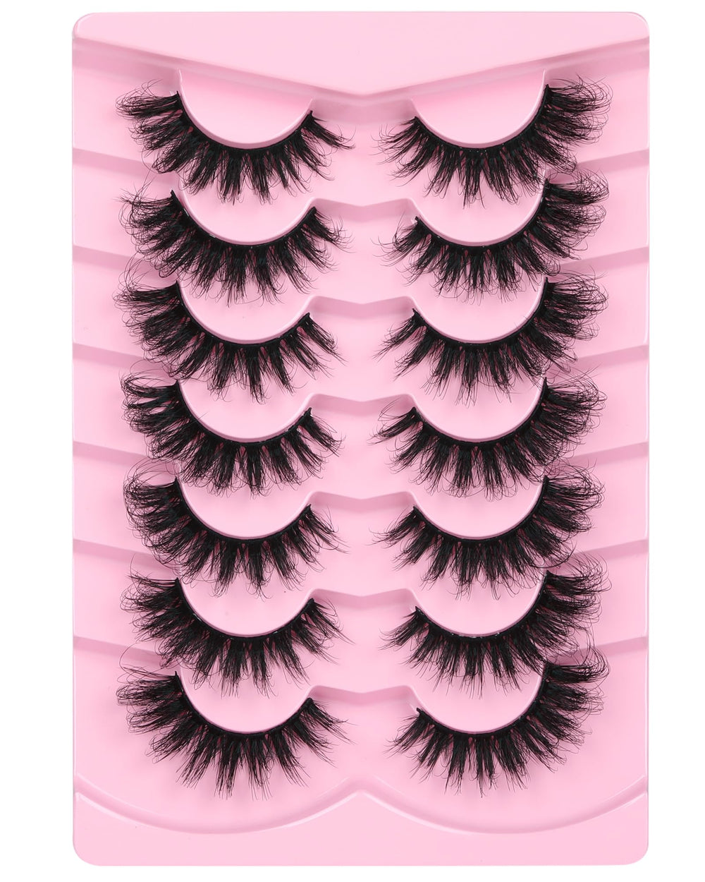 JIMIRE long wispy cat-eye lashes enhance eye shape with natural drama