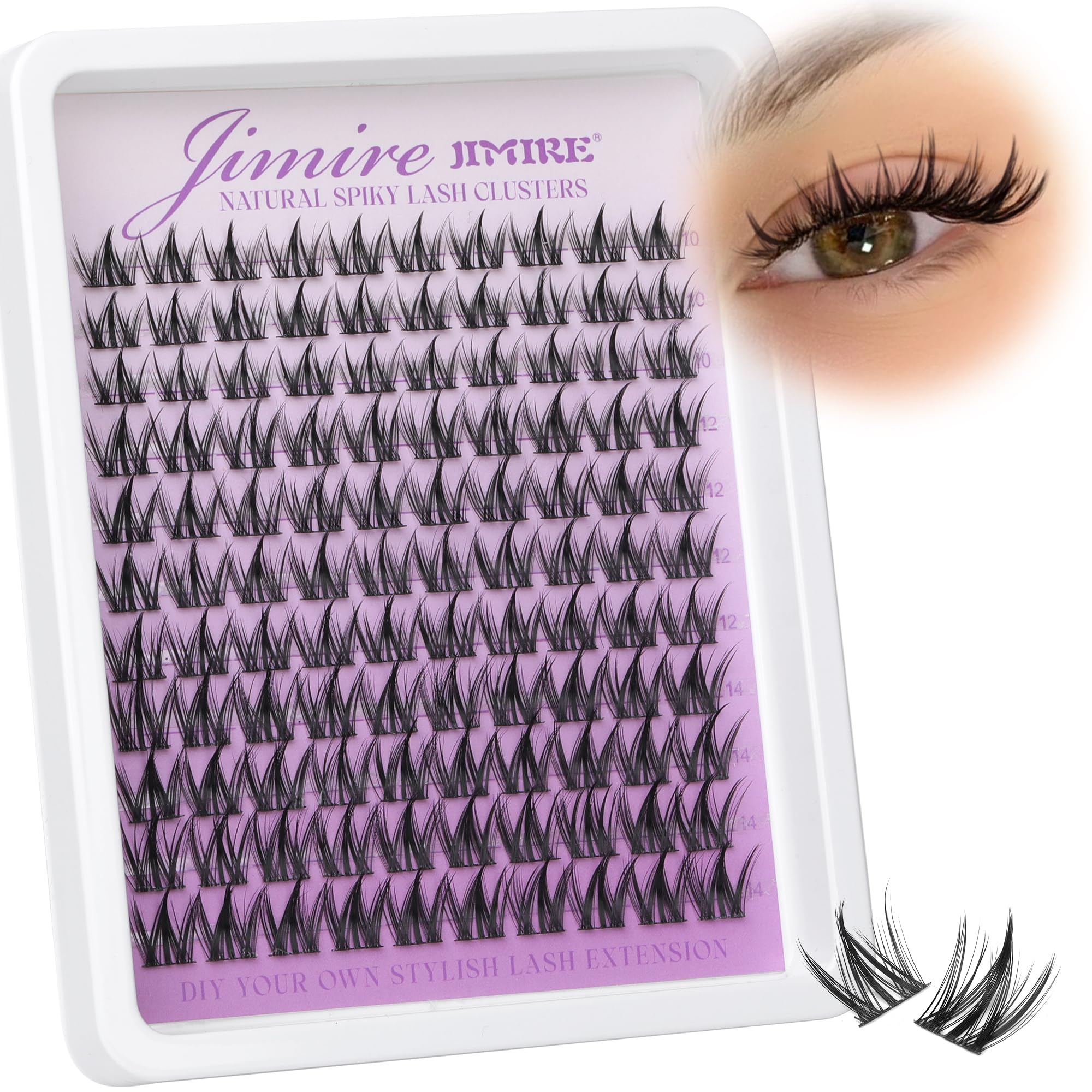 JIMIRE manga lash clusters 110pcs pack enables versatile DIY looks.