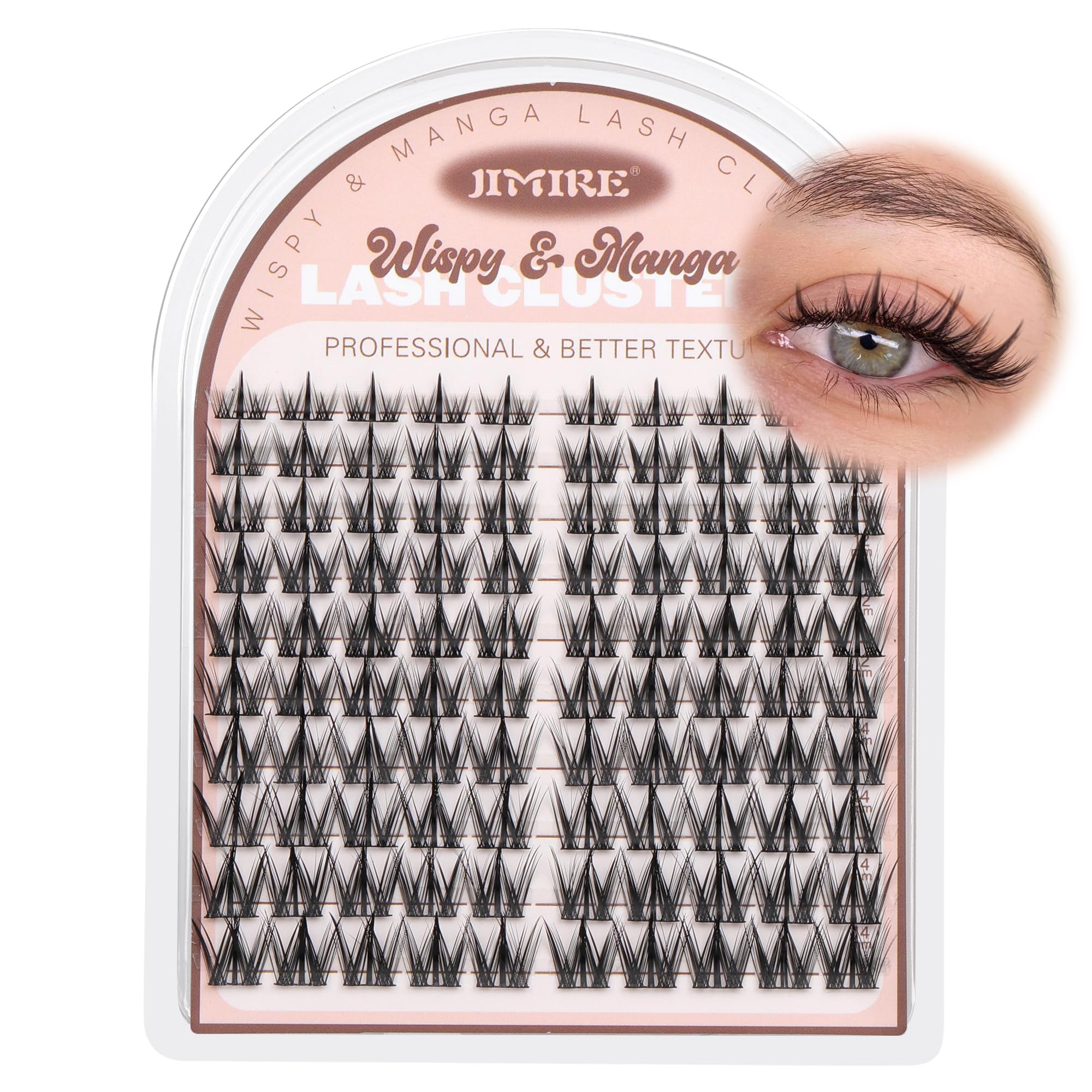 JIMIRE manga lash clusters in 8-14mm deliver a natural fairy look for daily wear