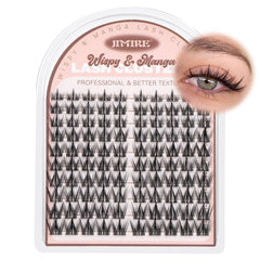 JIMIRE manga lash clusters in 8-14mm deliver a natural fairy look for daily wear