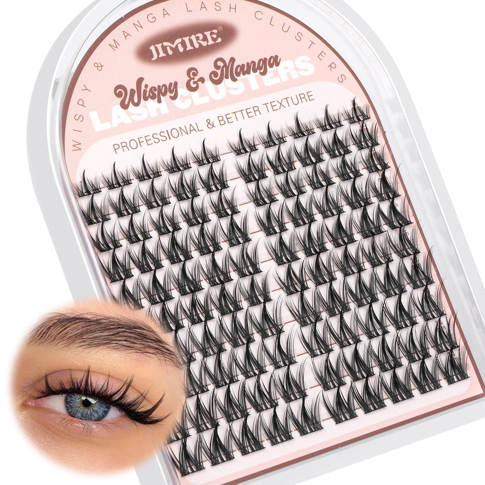 JIMIRE manga lash clusters are beginner friendly for fast at home eye makeup