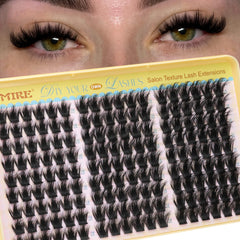 JIMIRE Manga Lash Clusters close-up showing fluffy volume and 14-18mm length.
