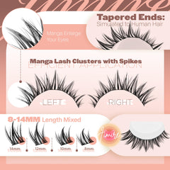 JIMIRE manga lash clusters use soft mink fibers for comfortable all-day wear