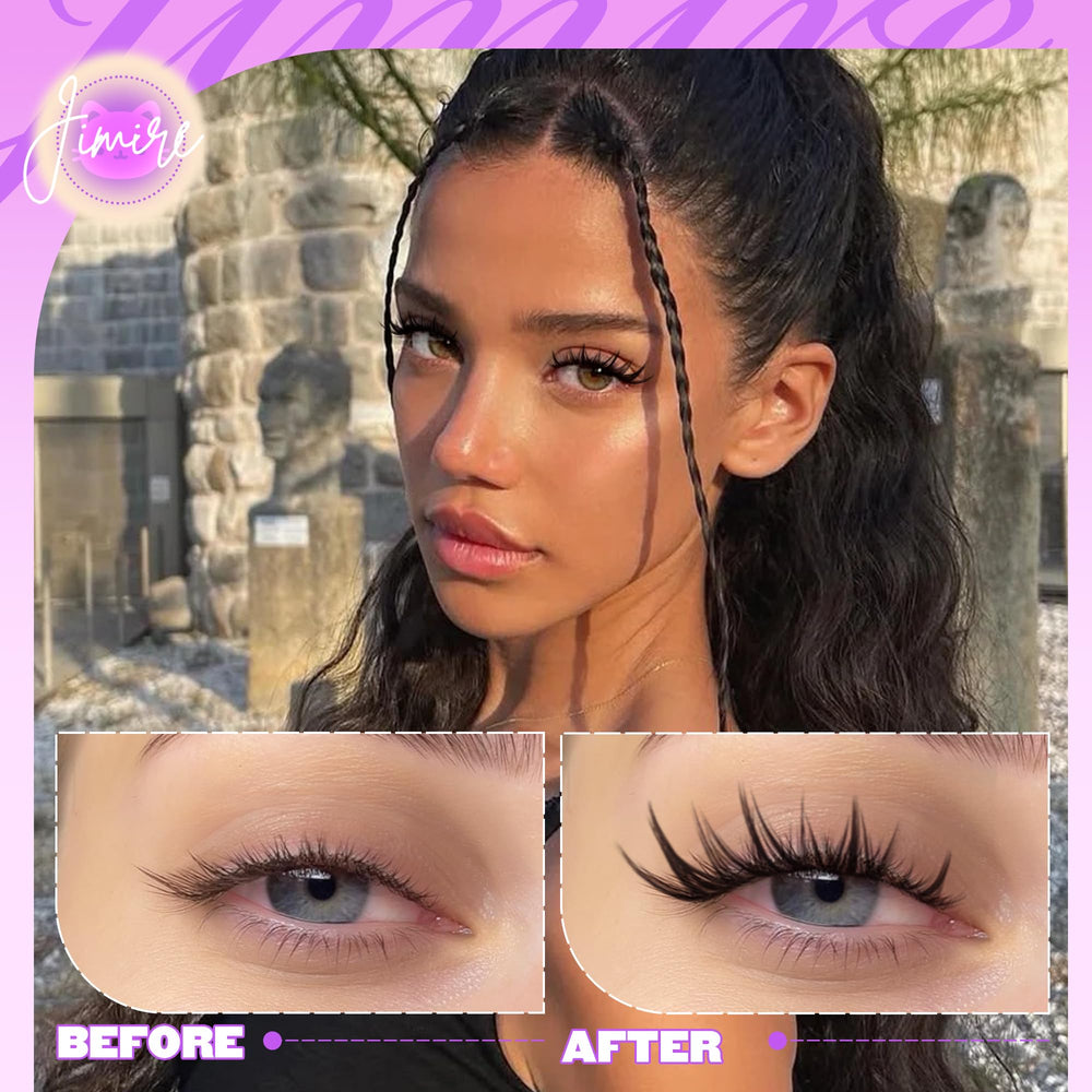 JIMIRE manga lash clusters wide-band design speeds application.
